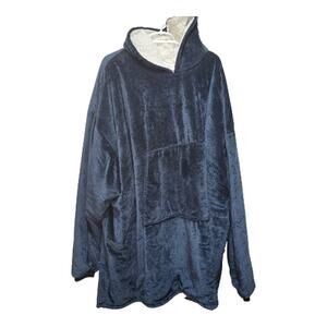 The Comfy Original Oversized Sherpa Wearable Blanket Hoodie Navy